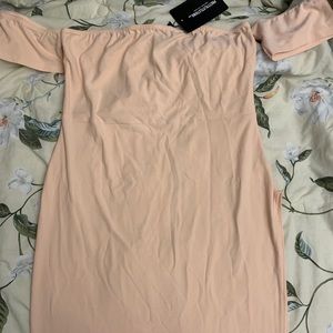 Off the Shoulder Blush Dress